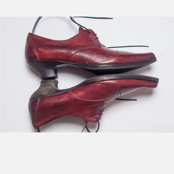 MOMA Womens Burgundy Heeled Shoes - Picture 4 of 9